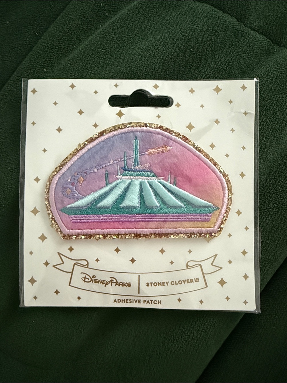 Disney New Stoney Clover Lane Space Mountain Adhesive Patch Pink Purple Gold New